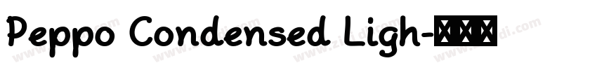 Peppo Condensed Ligh字体转换